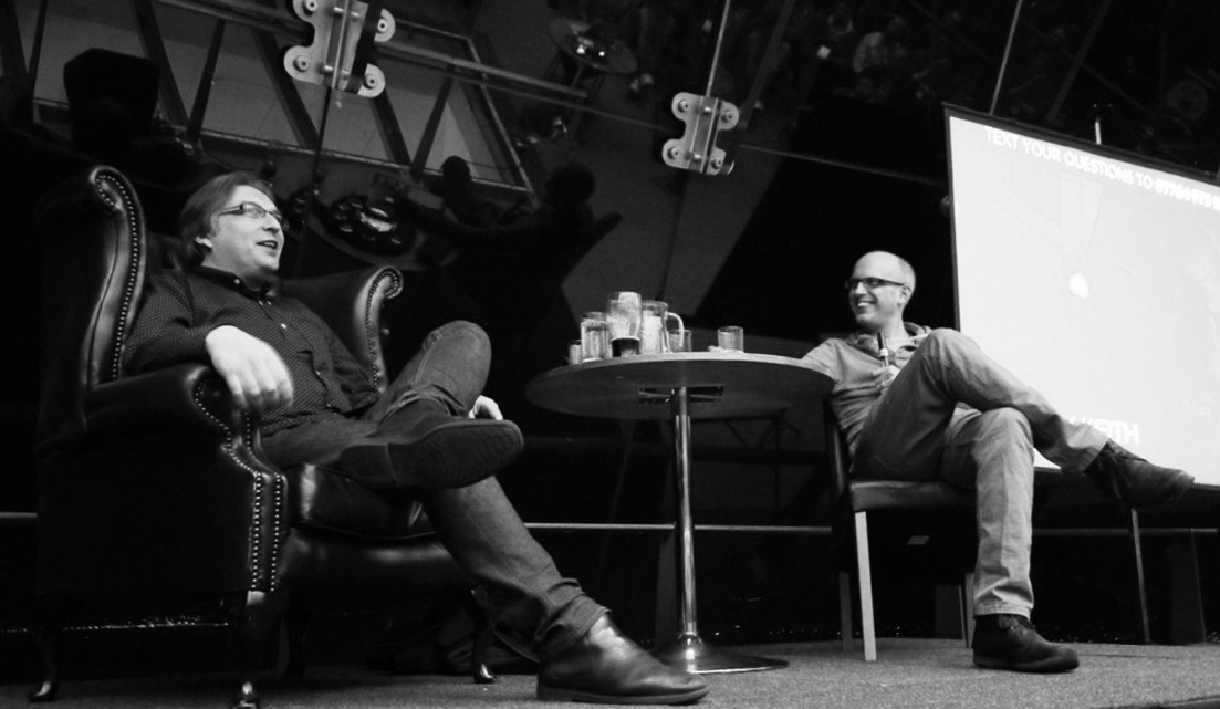 Jeremy and Paul on Stage